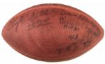 1966-67 Green Bay Packers Super Bowl I Multi-Signed Football - Lot of 3 With 35 Sigs. Incl. Aldridge Nitschke Pitts Taylor Starr McGee  - JSA