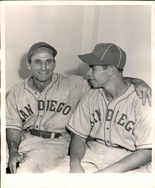1946 Pepper Martin Jack Lohrke San Diego Padres PCL "The Sporting News Collection Archives" Original 8" x 10" Photo (Sporting News Collection Hologram/MEARS Photo LOA)