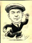 1920s Bill Klemm Umpire "The Sporting News Collection Archives" Original Illustration Artwork (Sporting News Collection Hologram/MEARS Photo LOA)