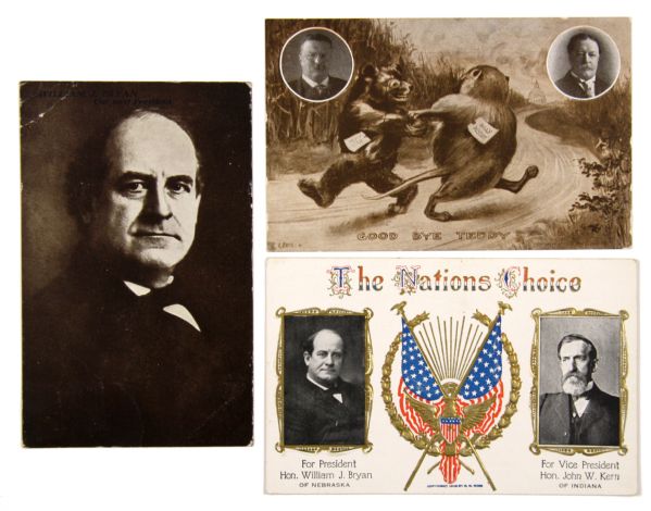 1900s Lot of (15) Political Postcards featuring Abe Lincoln & Teddy Roosevelt