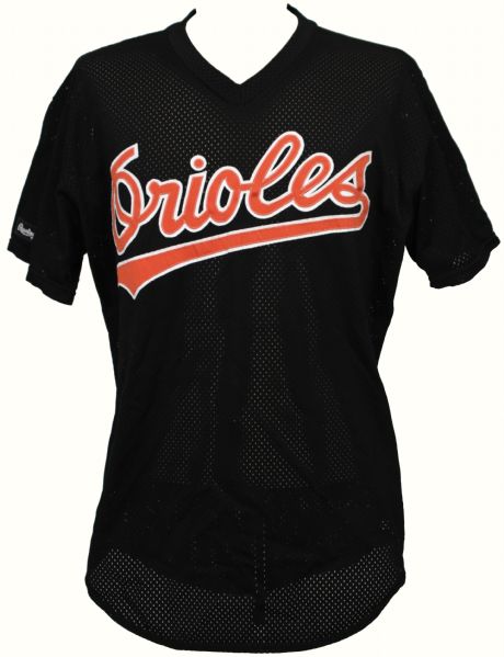1990 Bob Milacki Baltimore Orioles Game Worn BP Jersey (MEARS Auction LOA) 