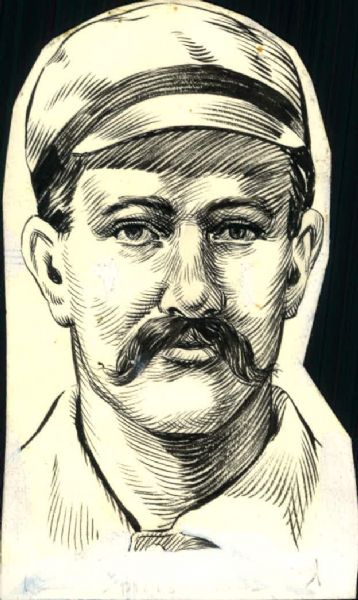 1940s Kid Nichols Boston Beaneaters "The Sporting News Collection Archives" Original Illustration Artwork (Sporting News Collection Hologram/MEARS Photo LOA)