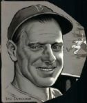 1940s Leo Durocher Brooklyn Dodgers "The Sporting News Collection Archives" Original Illustration Artwork (Sporting News Collection Hologram/MEARS Photo LOA)