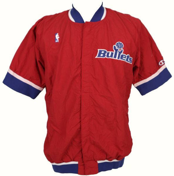 1992-93 Rex Chapman Game Worn Washington Bullets Warmup Jacket (MEARS Auction LOA)
