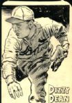 1932-37 Dizzy Dean St. Louis Cardinals "The Sporting News Collection Archives" Original Illustration Artwork (Sporting News Collection Hologram/MEARS Photo LOA)