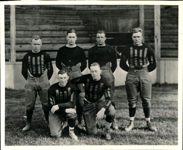 1920 Chuck Dressen and Other Football Players "The Sporting News Collection Archives" Modern 8" x 10" Photo (Sporting News Collection Hologram/MEARS Photo LOA)
