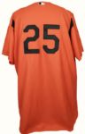 2003-06  Baltimore Orioles #25 Game Worn BP Jersey Attributed to Jay Gibbons/Rafael Palmeiro (MEARS LOA)
