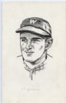 1928-34 Joe Cronin Washington Senators "The Sporting News Collection Archives" 5" x 8.5" Original Illustration Art (Sporting News Collection Hologram/MEARS Photo LOA) Unique 1:1