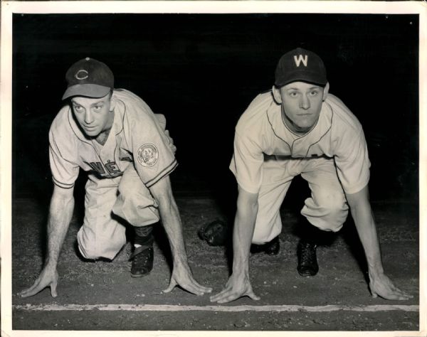 1946 George Case and Gil Coan Indians and Senators "The Sporting News Collection Archives" Original 8" x 10" Photo (Sporting News Collection Hologram/MEARS Photo LOA)