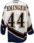 2002-03 Steve Eminger Washington Capitals Game Worn Signed Jersey - MeiGray Stamp & MEARS Auction LOA