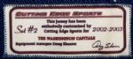 2002-03 Steve Eminger Washington Capitals Game Worn Signed Jersey - MeiGray Stamp & MEARS Auction LOA