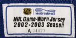 2002-03 Steve Eminger Washington Capitals Game Worn Signed Jersey - MeiGray Stamp & MEARS Auction LOA