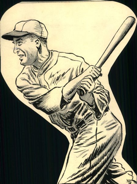 1924-28 Al Simmons Philadelphia Athletics "The Sporting News Collection Archives" 6.5" x 9" Original Illustration Art (Sporting News Collection Hologram/MEARS Photo LOA) Unique 1:1