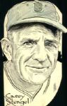 1934-36 Casey Stengel Brooklyn Dodgers "The Sporting News Collection Archives" 6" x 10" Original Illustration Art (Sporting News Collection Hologram/MEARS Photo LOA) Unique 1:1