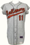 1966 Luis Aparacio Baltimore Orioles Game Worn Road Jersey (MEARS A8) (World Series Season)