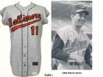 1966 Luis Aparacio Baltimore Orioles Game Worn Road Jersey (MEARS A8) (World Series Season)