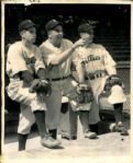 1944 Granville Hamner Fred Fitzsimmons Ralph Caballero Philadelphia Phillies "The Sporting News Collection Archives" Original Photo (Sporting News Collection Hologram/MEARS Photo LOA)