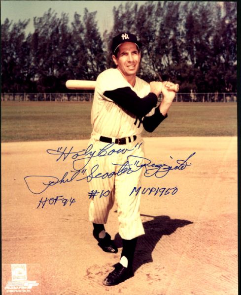 Phil Rizzuto New York Yankees Signed 8" x 10" Photo With Inscriptions - JSA 