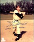 Phil Rizzuto New York Yankees Signed 8" x 10" Photo With Inscriptions - JSA 