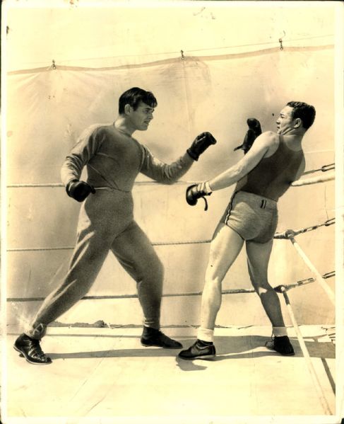 1936 Clark Gable in Boxing Ring "The Sporting News Collection Archives" Original 8" x 10" Photo (Sporting News Collection Hologram/MEARS Photo LOA)