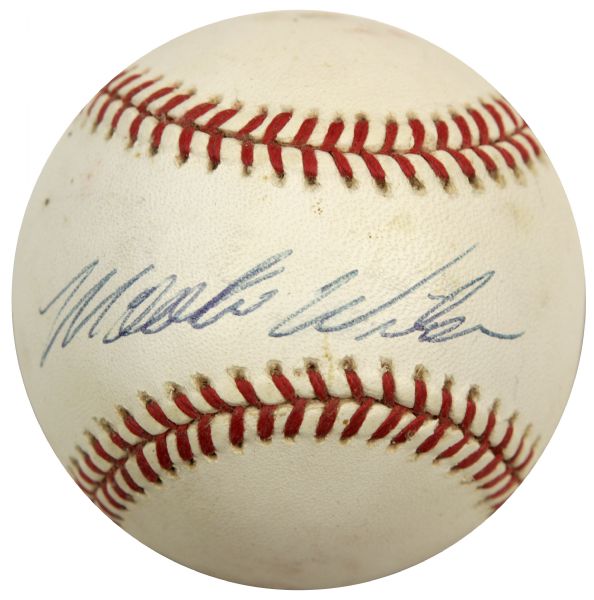1980s Mookie Wilson Single Signed OAL (Brown) Baseball - JSA