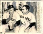 1952-53 Allie Reynolds and Yogi Berra New York Yankees - Original Photos (MEARS Photo LOA) - Lot of 2