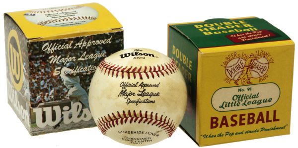 1950s - 60s j. deBeer & Son & Wilson Baseball In Original Box - Lot of 2 