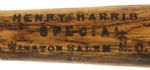 1910 Era Henry Harris Special Dead Ball Era Side Written Game Used Bat  Turn of the Century PCL (MEARS LOA)