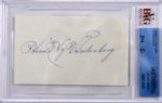 Hy Vandenberg signed 3x5 Index Card (BVG/JSA Authentic & Encapsulated)