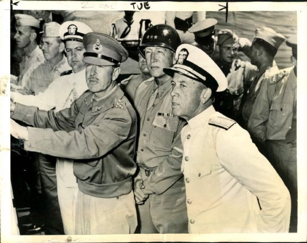 1943 General Sir Harold Alexander Lieutenant General George S Patton Admiral Alan C Kirk Before Invasion of Sicily