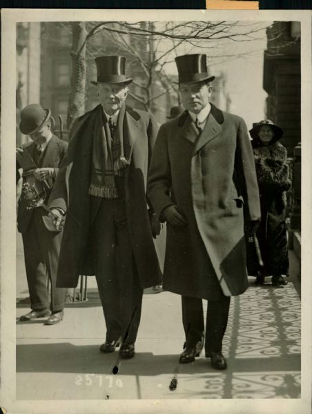 1930s circa John D Rockefeller Sr and John D Rockefeller Jr