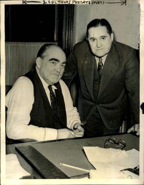 1940 New York Yankee Manager Joe McCarthy and President Ed Barrow