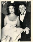 1960 Elizabeth Taylor with Husband Eddie Fisher at Polo Grounds 