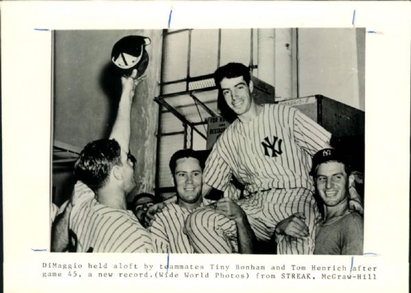 1941 Joe DiMaggio of the New York Yankee During Consecutive Game Hit Streak