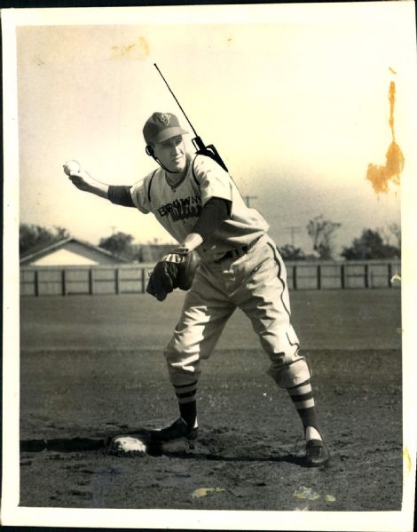 1950 Buddy Blattner St. Louis Browns "The Sporting News Collection Archives" Original 8" x 10" Photo (Sporting News Collection Hologram/MEARS Photo LOA)