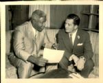 1959 Jackie Robinson Radio Interview 8" x 10" Photo