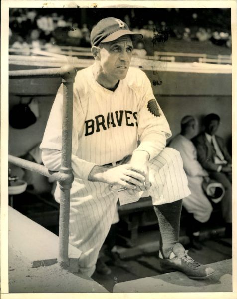 1945 Del Bissonette Boston Braves "The Sporting News Collection Archives" Original 7" x 9" Photo (Sporting News Collection Hologram/MEARS Photo LOA)