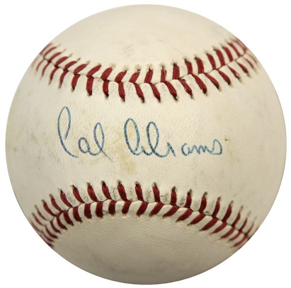 1987-89 Cal Abrams Brooklyn Dodgers Single Signed ONL (Giamatti) Baseball - JSA 