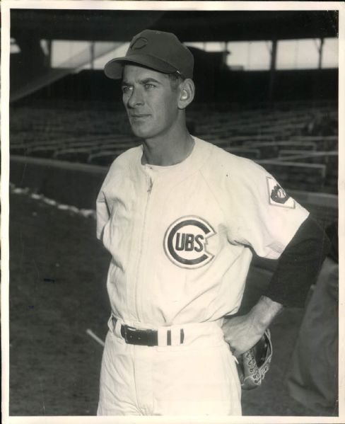 1955 Jim Davis Chicago Cubs "The Sporting News Collection Archives" Original Photo (Sporting News Collection Hologram/MEARS Photo LOA)