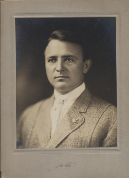 1900s Barney Oldfield Bicycle Automobile Mounted Photograph - Original Photo (MEARS Photo LOA) 
