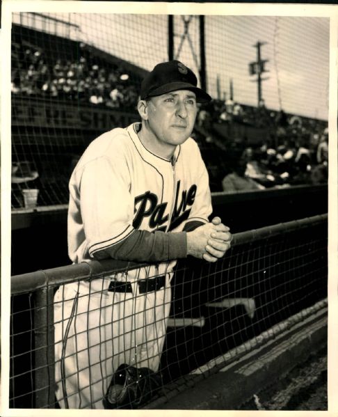 1947 Ripper Collins San Diego Padres (PCL) "The Sporting News Collection Archives" Original 8" x 10" Photo (Sporting News Collection Hologram/MEARS Photo LOA)
