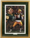 1995 Brett Favre Heart of Gold Signed Print 223/804 Andrew Goralski Art - JSA 