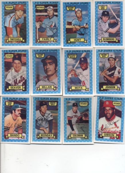 1974 Kelloggs 3-D - Complete Set of 54  Incl. Reggie Jackson Catfish Hunter Pete Rose Nolan Ryan 