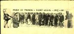 1910 Stars of Pugdom - Reno Nevada July 4 Featuring Boxing Greats Jeffries John L. Sullivan Jack Johnson 15" x 7" Panaoramic