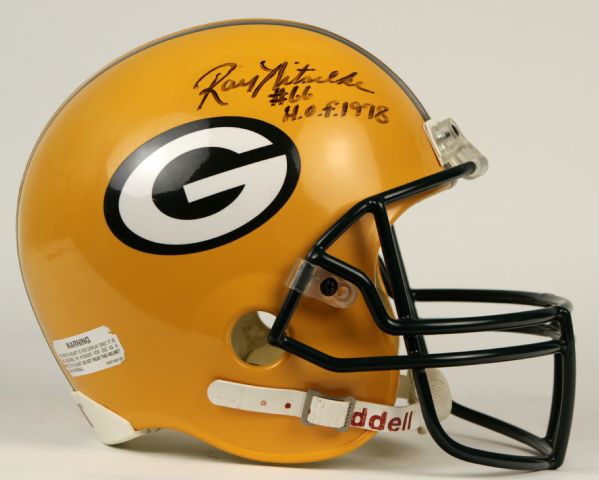 1990s Ray Nitschke Green Bay Packers Signed Full Size Helmet - JSA
