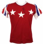 Meadowlark Lemon Harlem Globetrotters Signed Red/White/Blue Jersey - JSA 
