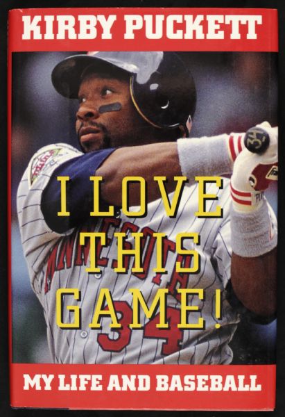 1991 Kirby Pukett Minnesota Twins Signed I Love This Game Book - JSA 