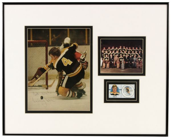Bobby Orr Boston Bruins Signed Photo Display - JSA 