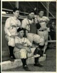 1946 Ben Chapman Vince DiMaggio Ron Northey Frank McCormack Philadelphia Phillies "The Sporting News Collection Archives" Original Photo (Sporting News Collection Hologram/MEARS Photo LOA)