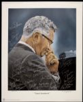1996-98 Coach Lombardi Green Bay Packers Signed Lithograph 22/60 SP - 41 Sigs. Incl. Starr Taylor Gregg Canadeo McGee Nitschke - 